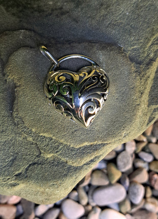 Sterling Silver Filigree Heart Pendant