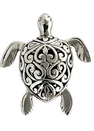 Filigree Sterling Silver Turtle Brooch