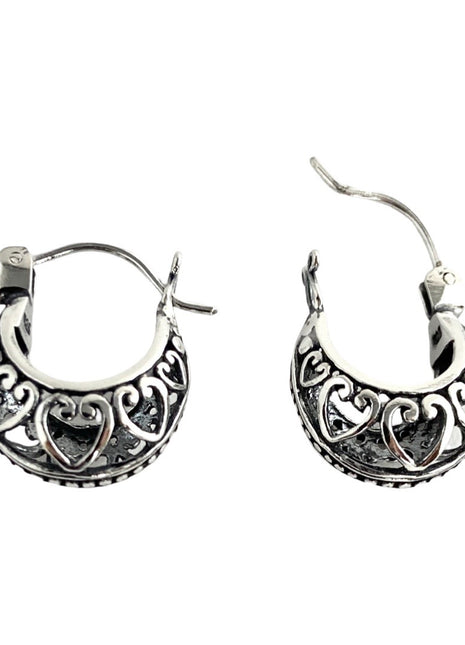 Sterling silver huggie Hoop