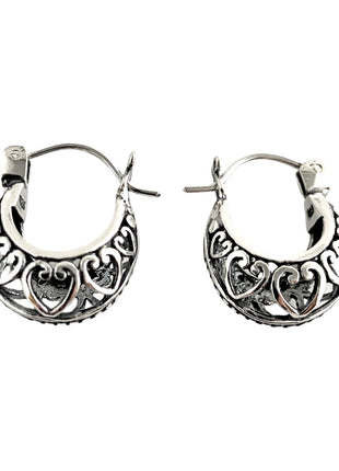 Sterling silver huggie Hoop