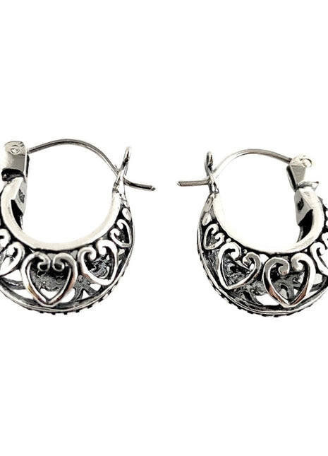 Sterling silver huggie Hoop