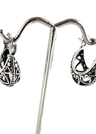 Sterling silver huggie Hoop