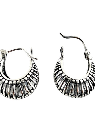 Sterling Silver hoops earrings.