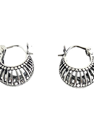Sterling Silver hoops earrings.