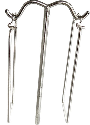 Sterling silver rectangle hoop.