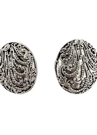 Elegant Sterling Silver Clip On Earrings