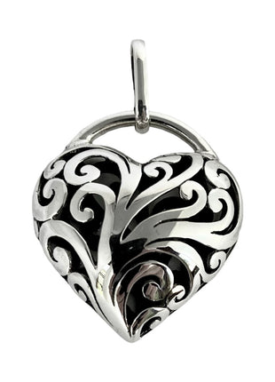 Sterling Silver Filigree Heart Pendant