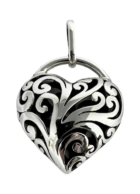 Sterling Silver Filigree Heart Pendant