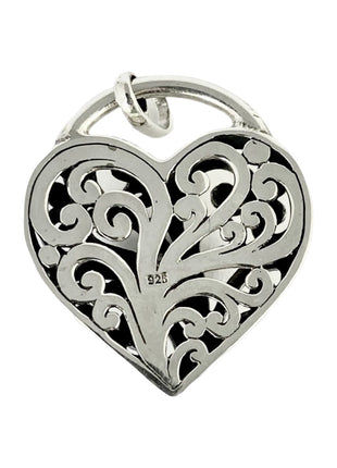 Sterling Silver Filigree Heart Pendant