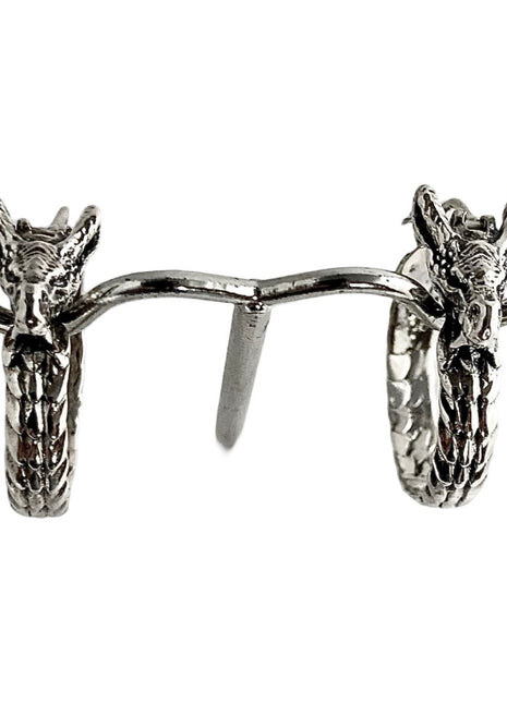 Sterling Silver Dragon Hoops