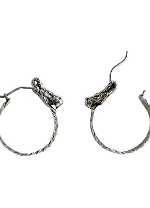 Sterling Silver Dragon Hoops