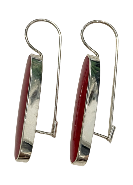 Red Coral Earrings
