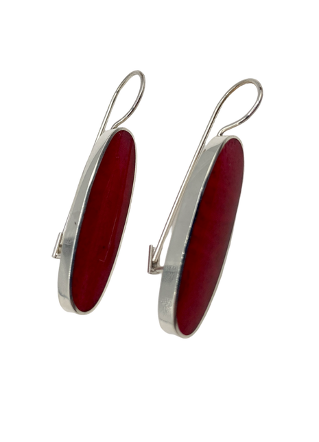 Red Coral Earrings