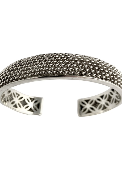 Sterling Silver Mesh Cuff Bracelet